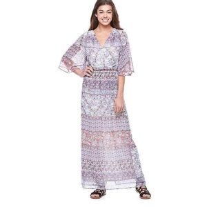 Floral Lined Maxi Dress